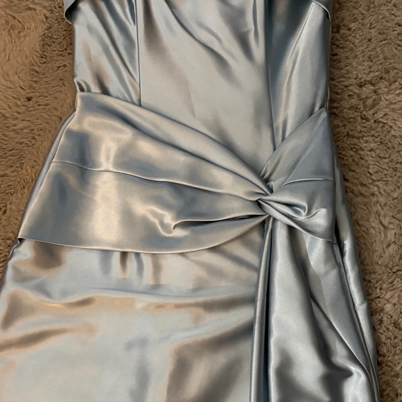Jessica McClintock Shimmering Light Blue Dress - Picture 3 of 5